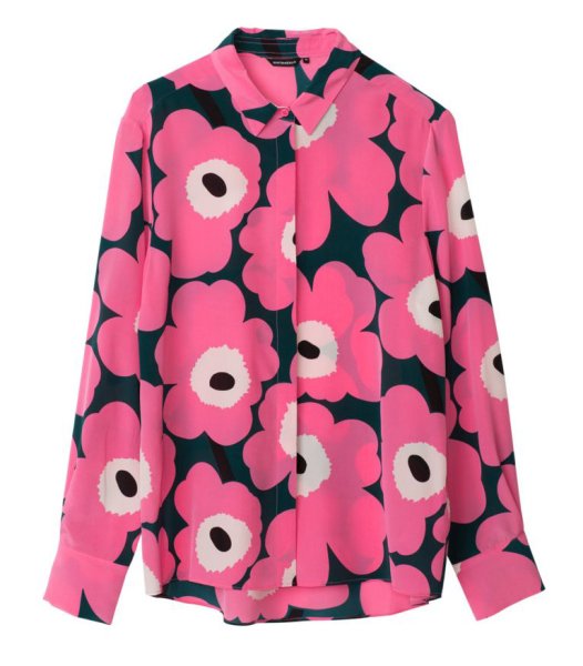 画像2: Marimekko マリメッコ  Pavot  ウニッコシャツ  (2)