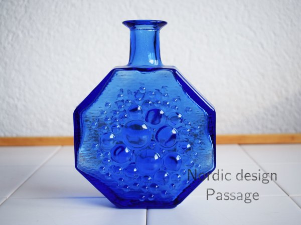 画像2: 日本発送 限定販売 Riihimaen Lasi リーヒマエン ラシ Stella Polarisステラ ポラリス　ボトル blue (2)