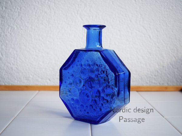 画像1: 日本発送 限定販売 Riihimaen Lasi リーヒマエン ラシ Stella Polarisステラ ポラリス　ボトル blue (1)