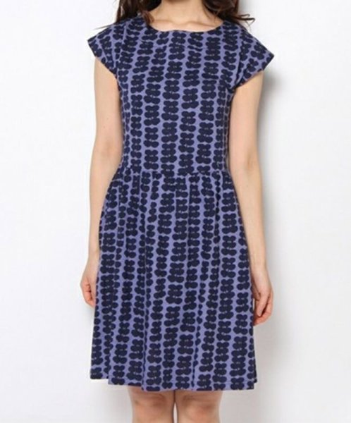 画像2: Marimekko マリメッコ  Riia  ワンピース  Blue (2)
