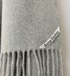 画像2: Acne Studios アクネ ストゥディオズ Canada New wool ウールマフラー 200x70cm ライトグレーメランジ (2)