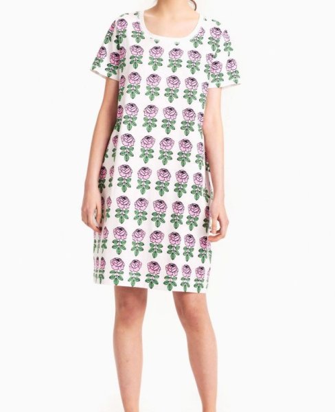 画像2: Marimekko マリメッコ Keskiyo / Vihkiruusu ワンピース  (2)