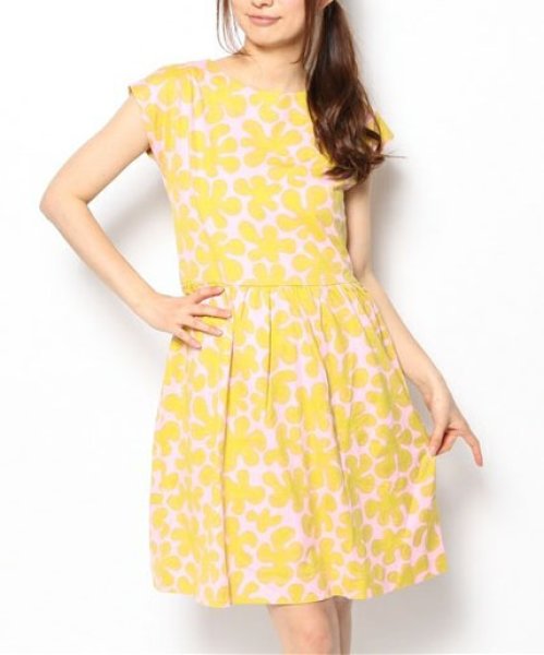 画像2: Marimekko マリメッコ Paprika Pomena ワンピース   (2)