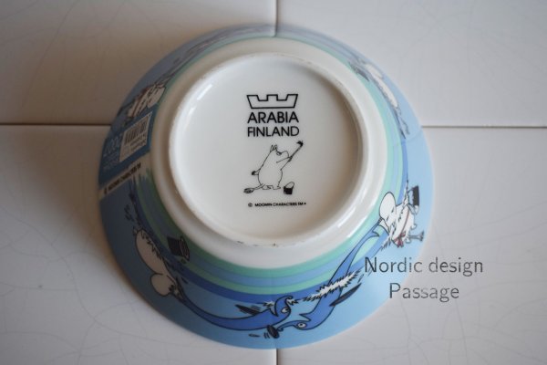 画像3: [廃盤] 2007年 サマー 限定 ARABIA アラビア ムーミン The Dolphindive  Bowl ボウル  (3)