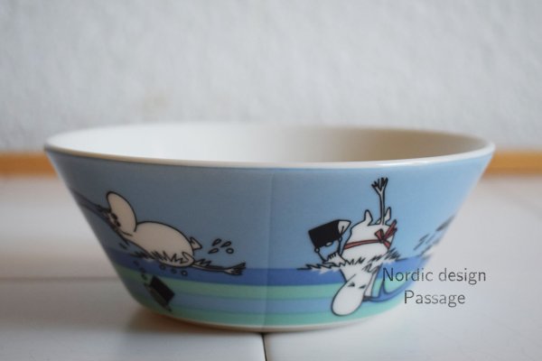 画像2: [廃盤] 2007年 サマー 限定 ARABIA アラビア ムーミン The Dolphindive  Bowl ボウル  (2)